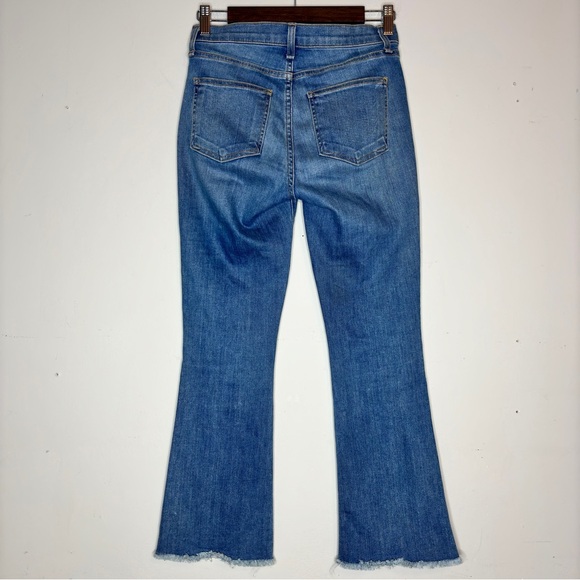 VERONICA BEARD Carolyn 10" Baby Boot Frayed Hem Exposed Button Fly Jeans Size 24 - Picture 10 of 12